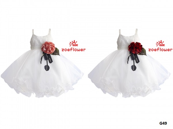 gaun cantik putih pesta anak